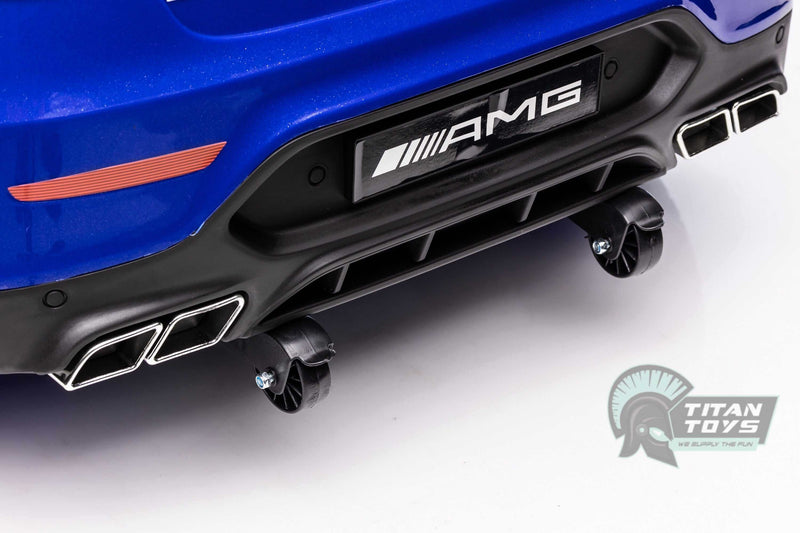 Licensed 12v Mercedes GLC 63s AMG 4WD Kids Ride On Jeep - Blue - Titan Toys 